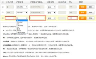 申请了域名并通过控制面板A记录了空间但目前想从新解析到免费的，全面指南