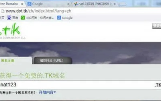 求助！谁能帮我申请到神秘的.tk域名？
