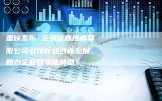 信乐百网络科技，创新赋能，助力企业数字化转型之路
