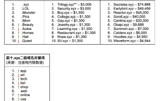最新的XYZ域名续费价格及影响因素详解