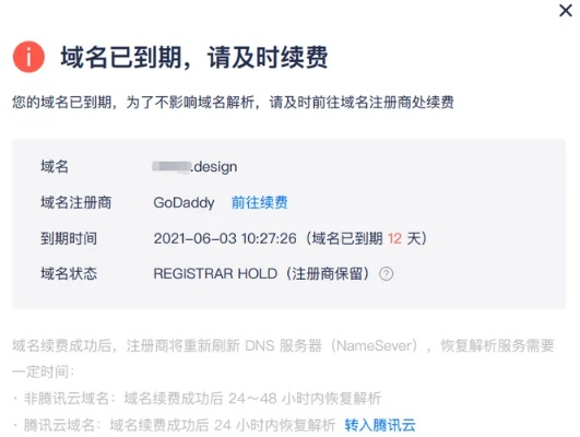 我的域名到期了没有续费，但我还能使用，我想请问一下不续费会有什么影响？