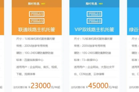 成都服务器托管价格及租用公司比较