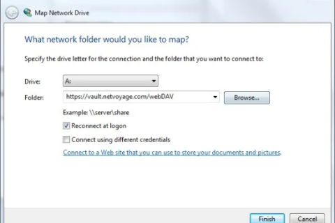 WebDAV URL,username,and password