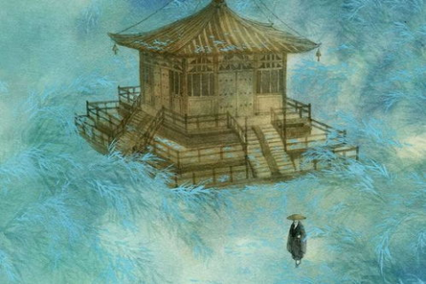 一叶青竹付水流，诗意与哲思的交织